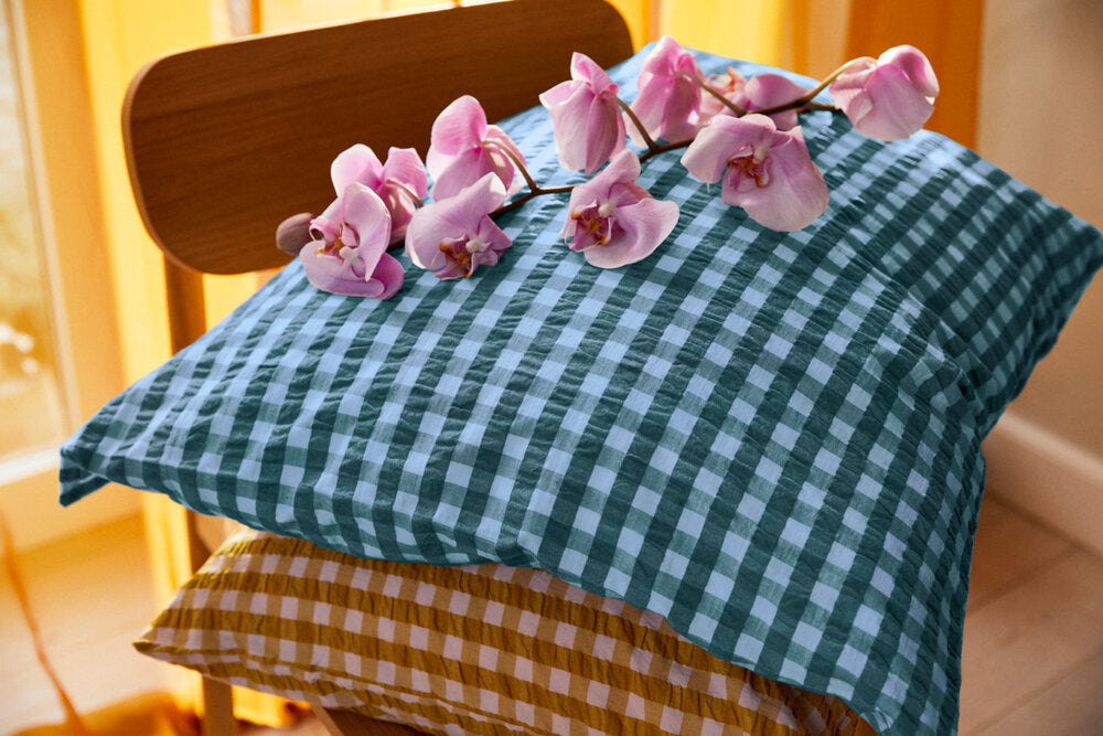 Bæk&Bølge Sengetøj - grøn/lys blå